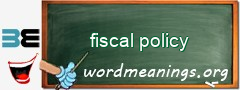 WordMeaning blackboard for fiscal policy